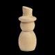 Wooden Snowman - 2 7/8" High and 1 7/16" Wide